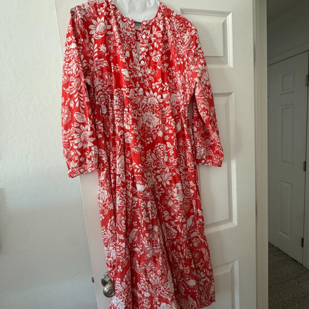 Tuckernuck - Hyacinth House Red Floral Midi Dress – Size M – Statement Dress